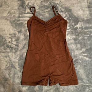 Brown Shorts Bodysuit